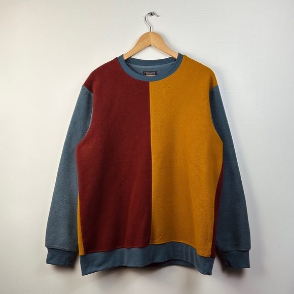 Vintage Other - Fleece square blocked coloured sweatshirt - Massive Outdoor Supply - M
